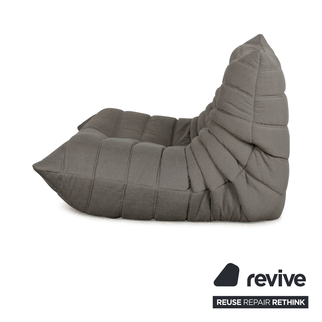 Ligne Roset Stoff Togo Sessel Neubezug Anthraziz