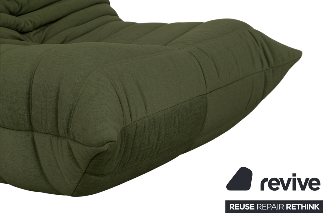 Ligne Roset Stoff Togo Sessel Neubezug Dunkelgrün