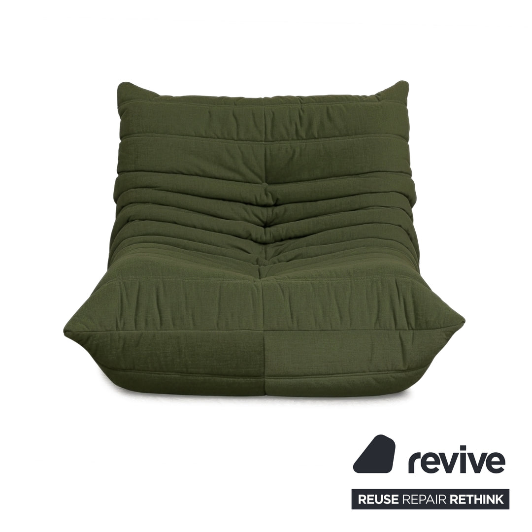 Ligne Roset Stoff Togo Sessel Neubezug Dunkelgrün
