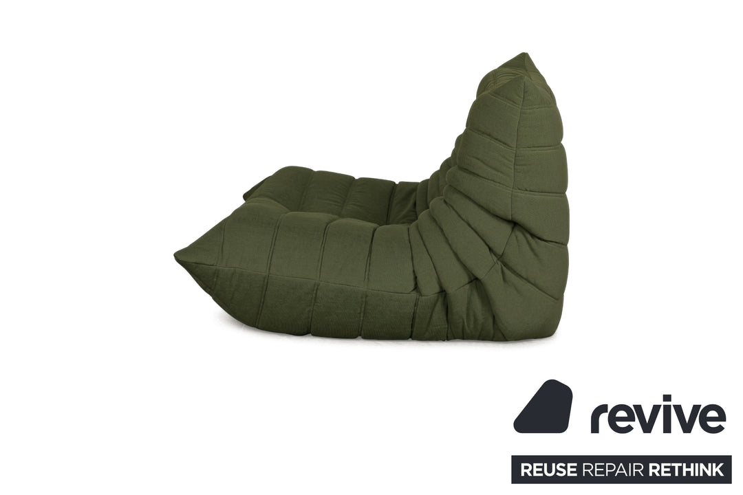 Ligne Roset Stoff Togo Sessel Neubezug Dunkelgrün
