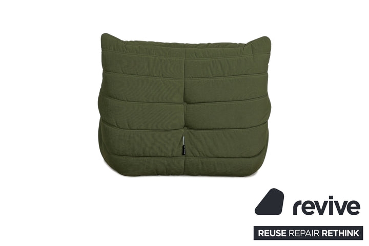 Ligne Roset Stoff Togo Sessel Neubezug Dunkelgrün