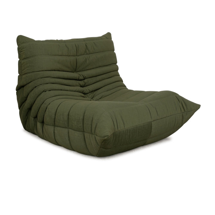 Ligne Roset Stoff Togo Sessel Neubezug Dunkelgrün