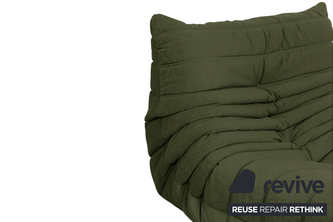Ligne Roset Stoff Togo Sessel Neubezug Dunkelgrün