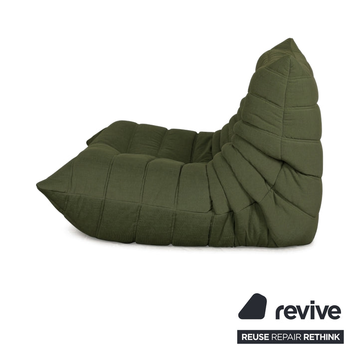 Ligne Roset Stoff Togo Sessel Neubezug Dunkelgrün