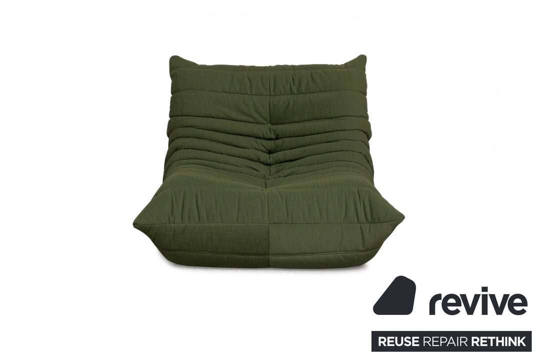 Ligne Roset Stoff Togo Sessel Neubezug Dunkelgrün