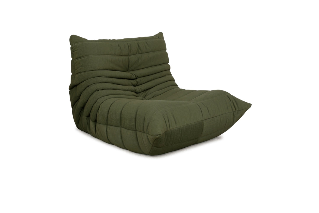 Ligne Roset Stoff Togo Sessel Neubezug Dunkelgrün