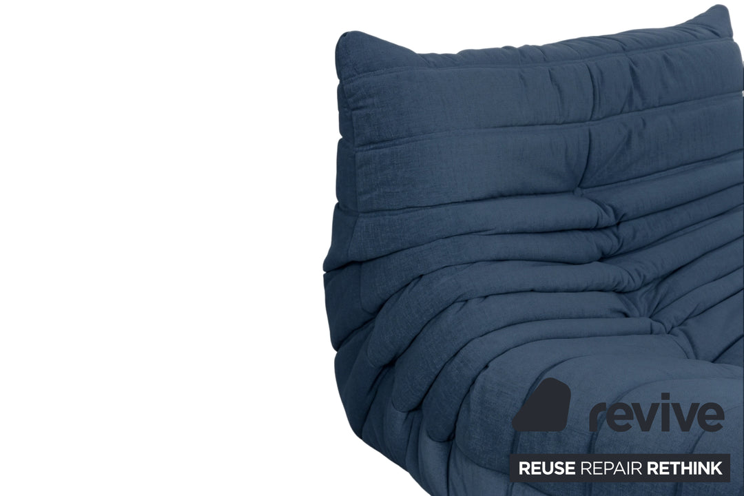 Ligne Roset Stoff Togo Sessel Neubezug Marineblau