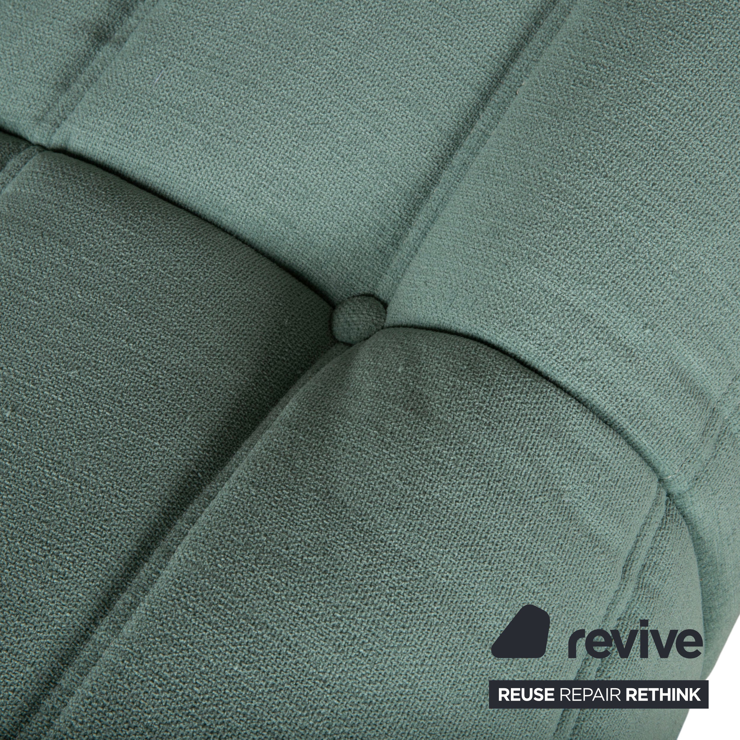 Ligne Roset Togo Armchair Fabric Green Turquoise Sage New Upholstery MALOU 160