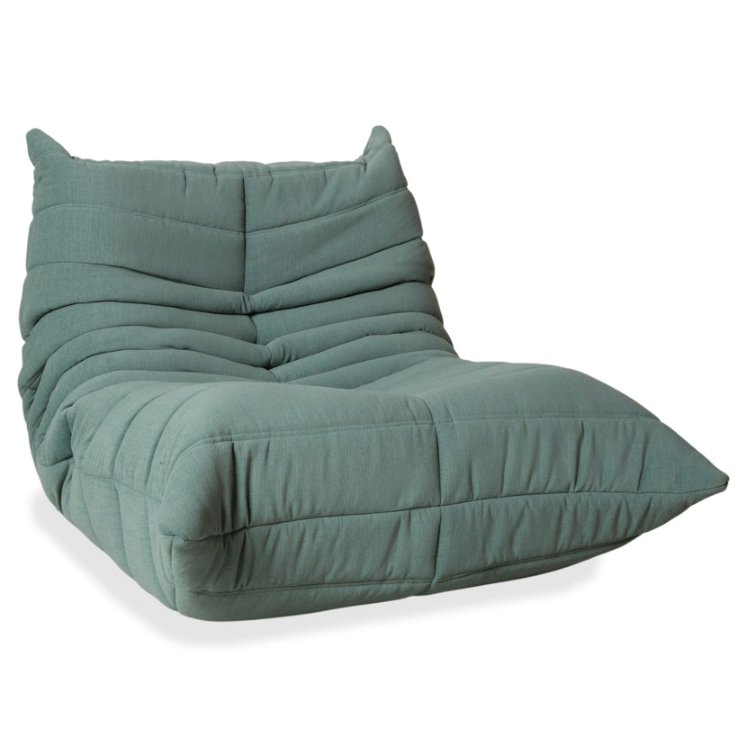 Ligne Roset Togo Armchair Fabric Green Turquoise Sage New Upholstery MALOU 160