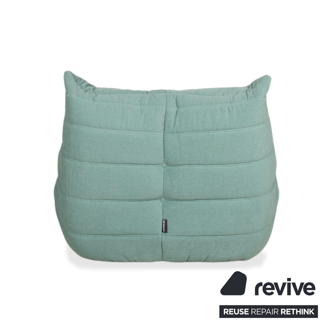 Ligne Roset Stoff Togo Sessel Grün Türkis Salbei Neubezug MALOU 160