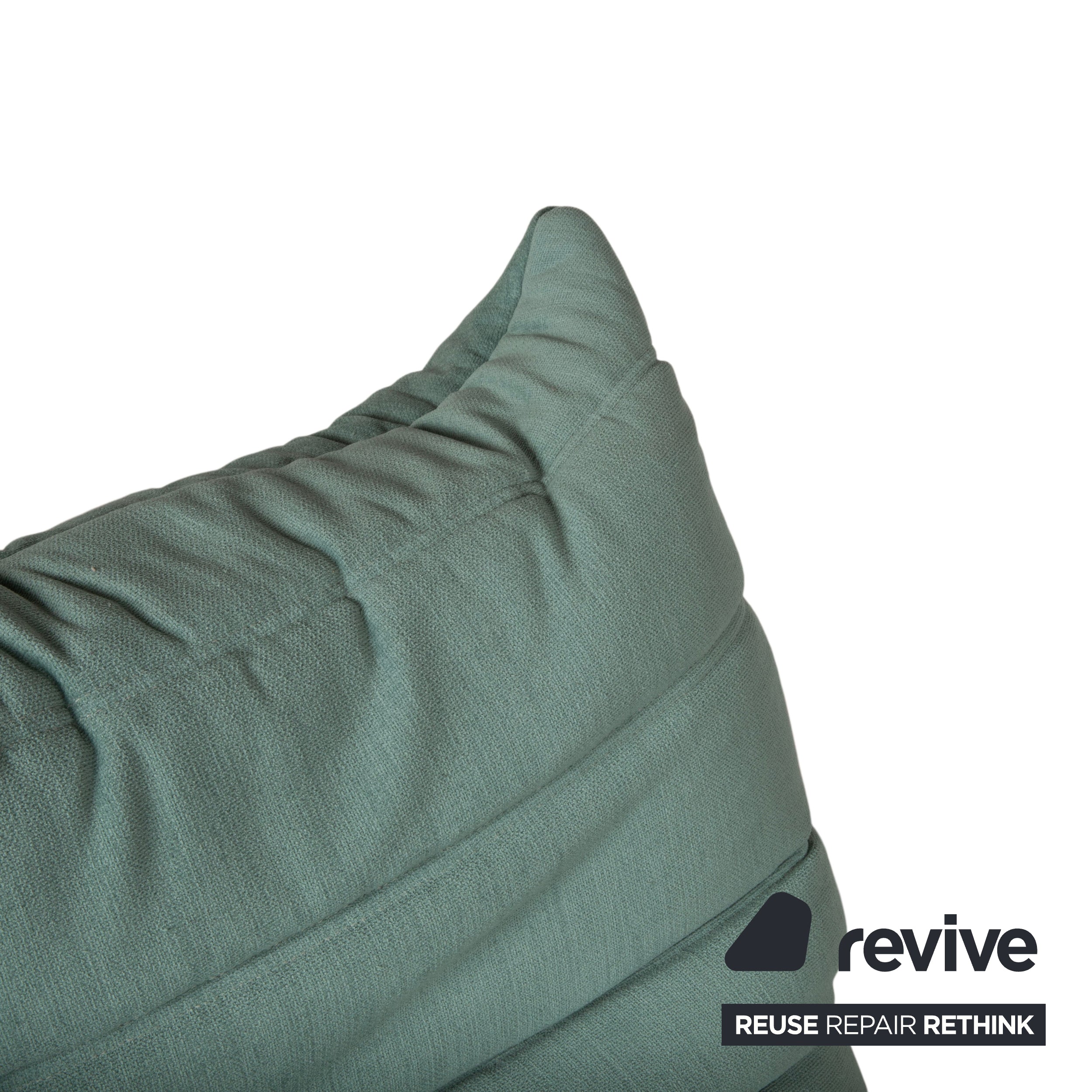 Ligne Roset Togo Armchair Fabric Green Turquoise Sage New Upholstery MALOU 160