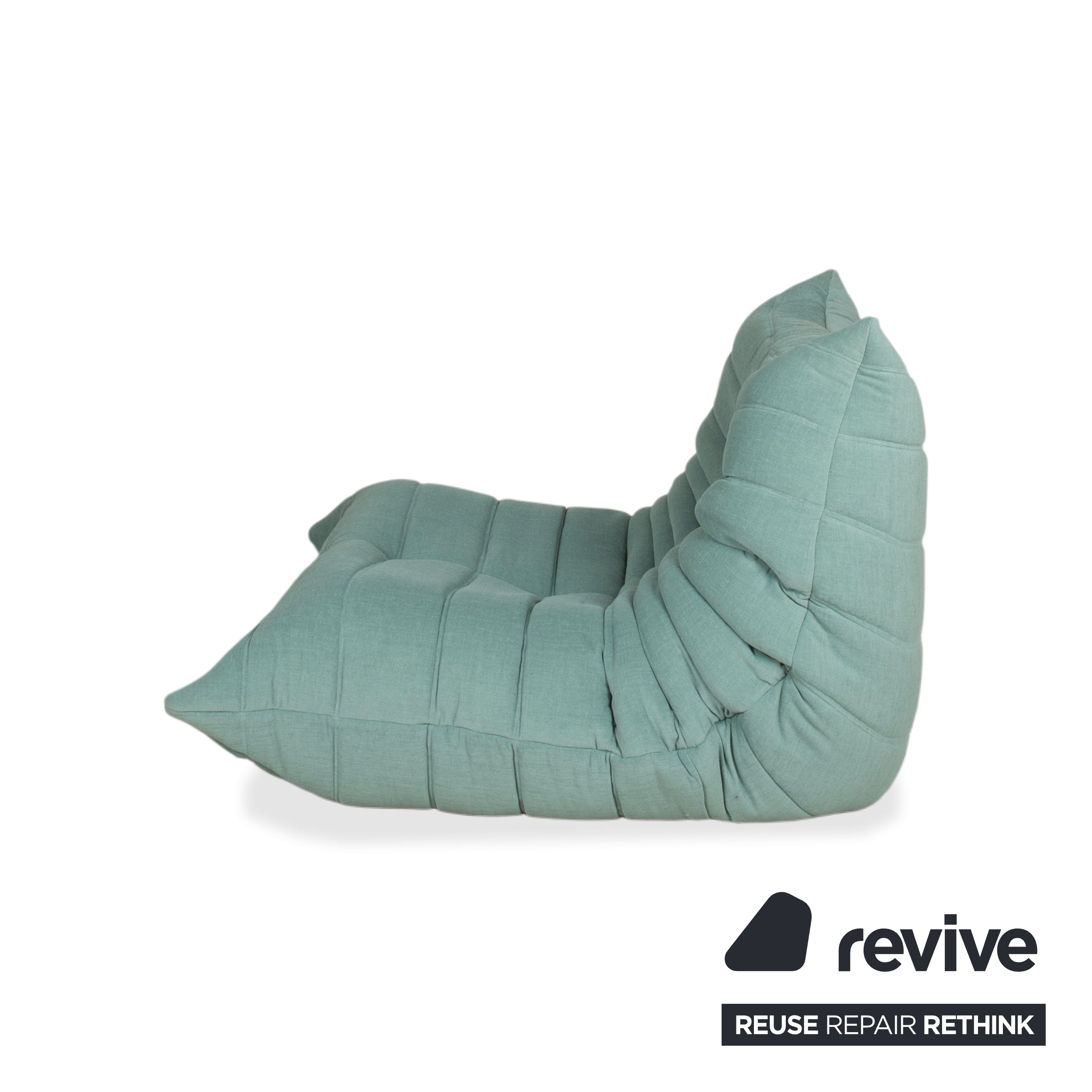 Ligne Roset Togo Armchair Fabric Green Turquoise Sage New Upholstery MALOU 160