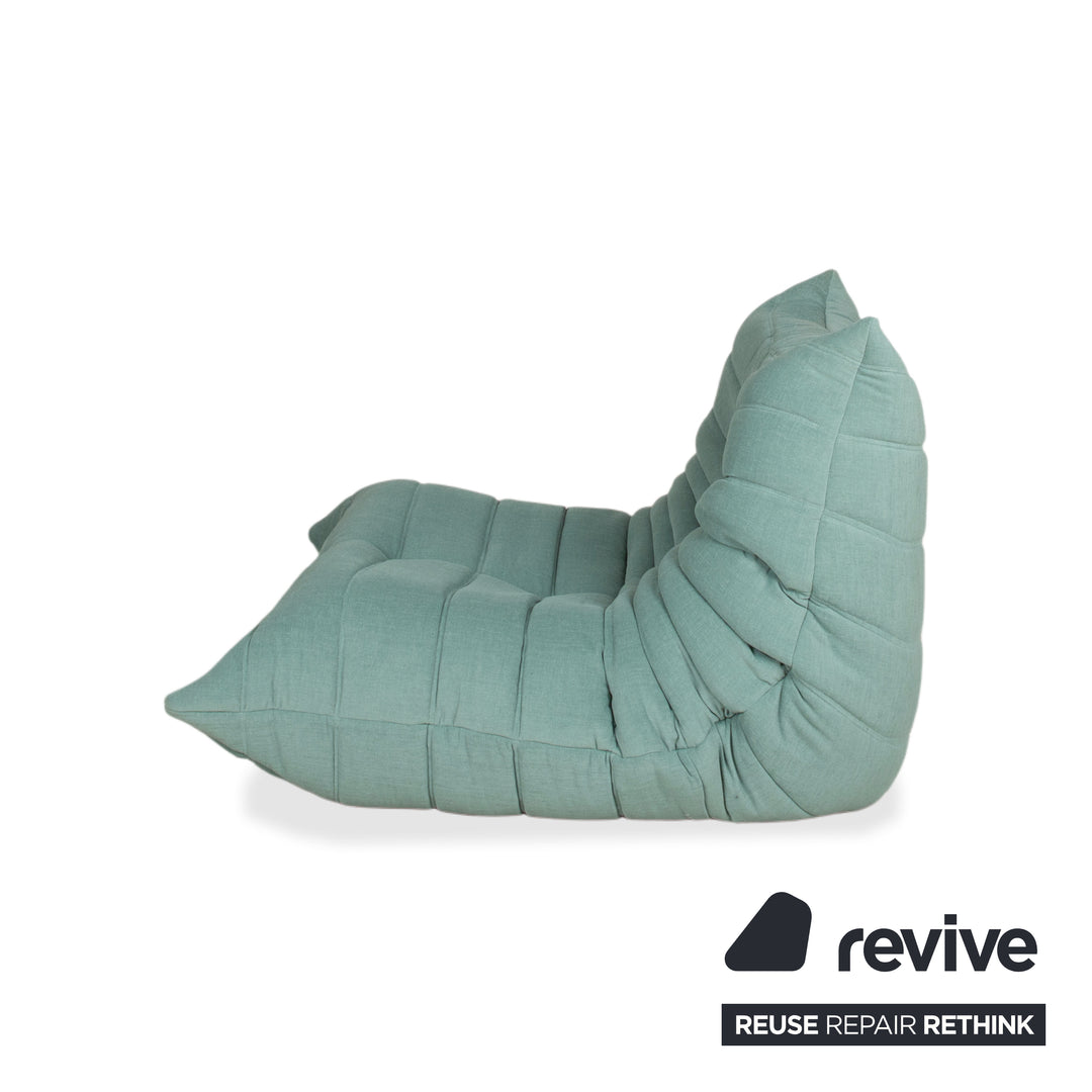 Ligne Roset Stoff Togo Sessel Grün Türkis Salbei Neubezug MALOU 160