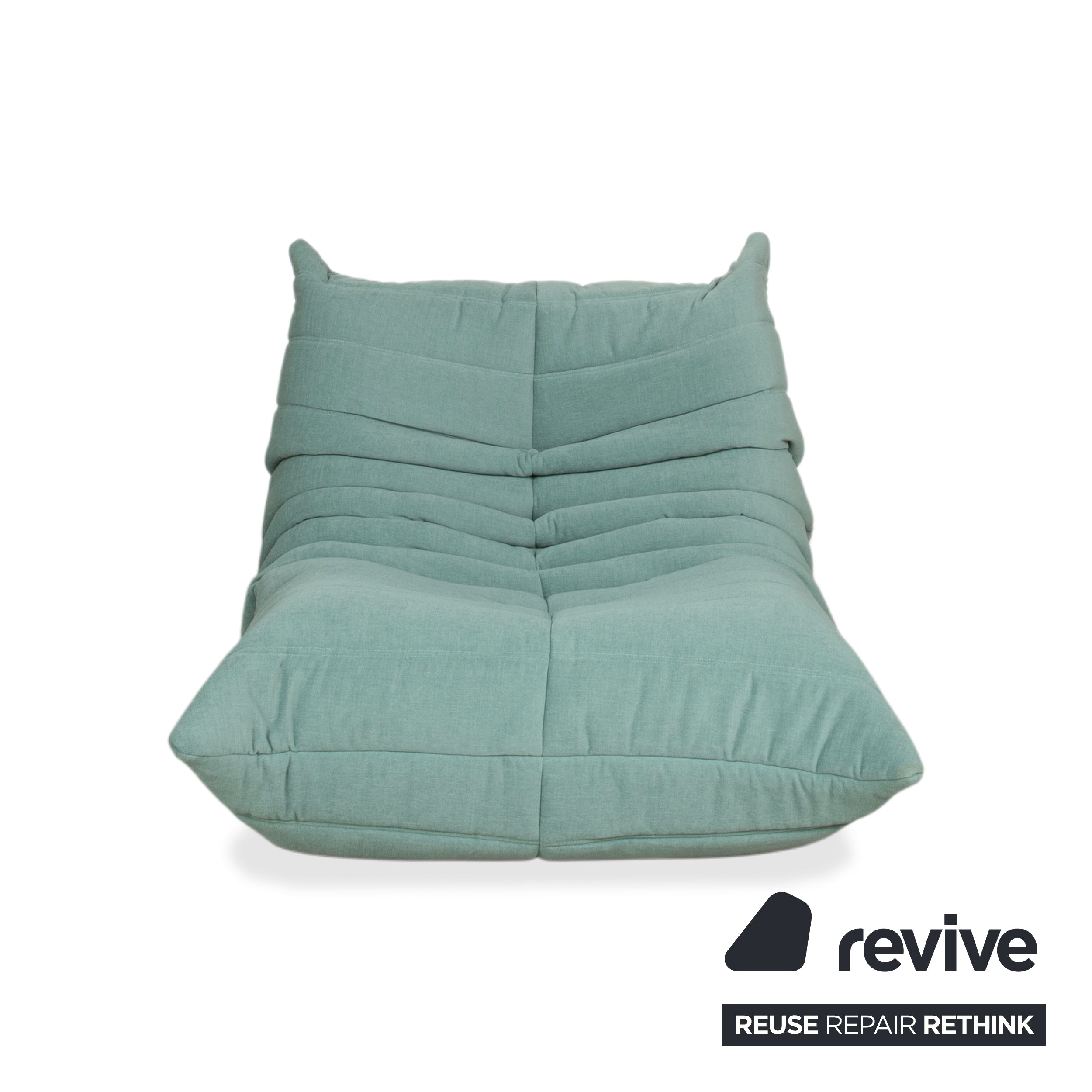 Ligne Roset Togo Armchair Fabric Green Turquoise Sage New Upholstery MALOU 160