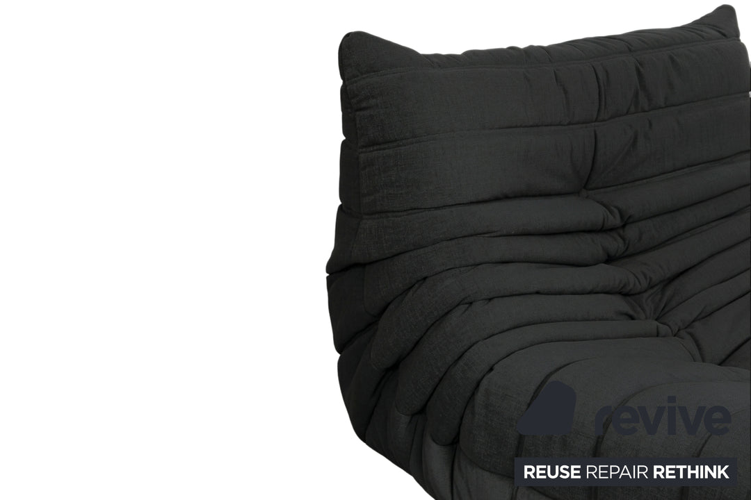 Ligne Roset Stoff Togo Sessel Neubezug Schwarz