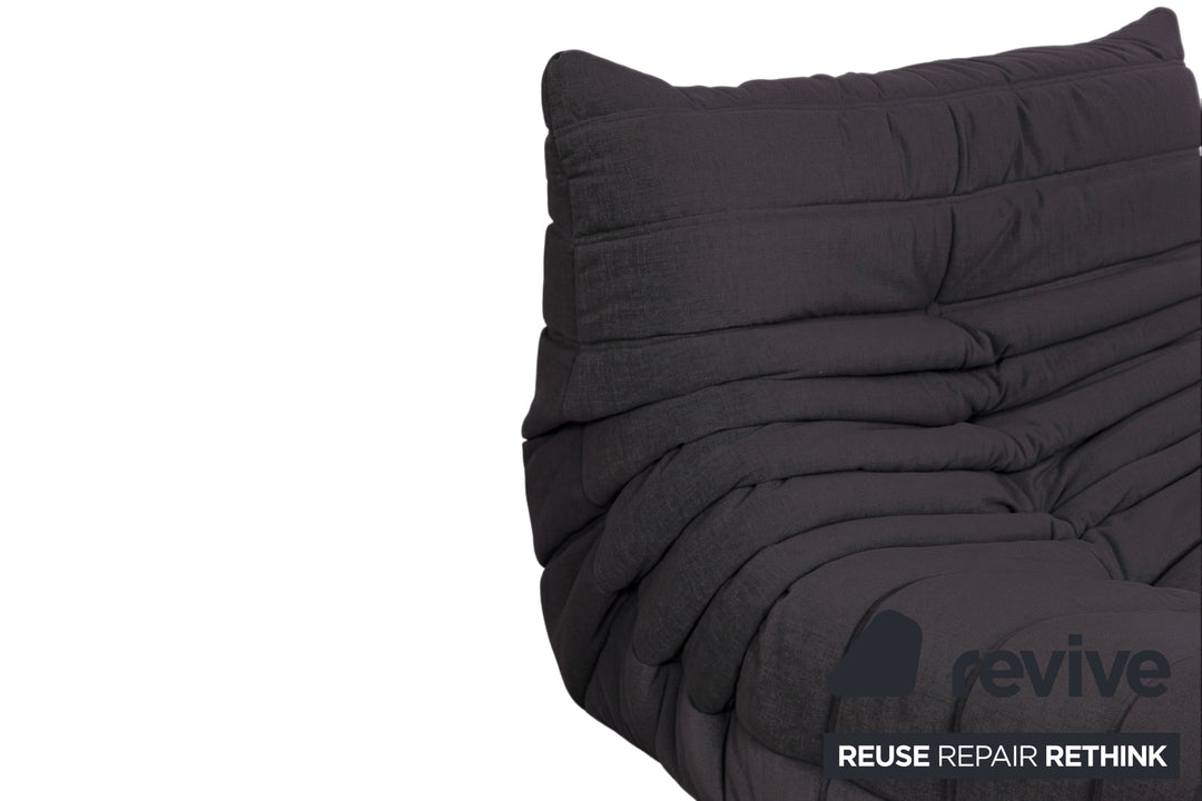 Ligne Roset Stoff Togo Sessel Neubezug Dunkelgrau