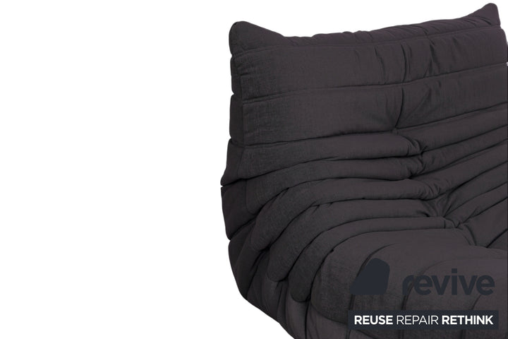 Ligne Roset Stoff Togo Sessel Neubezug Dunkelgrau