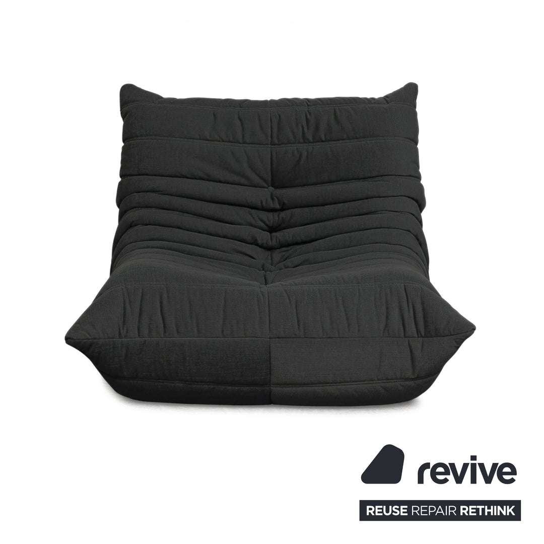 Ligne Roset Stoff Togo Sessel Neubezug Schwarz