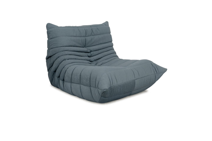 Ligne Roset Stoff Togo Sessel Neubezug Taubenblau