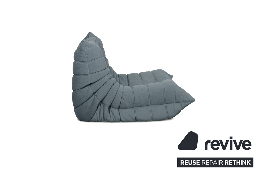 Ligne Roset Stoff Togo Sessel Neubezug Taubenblau