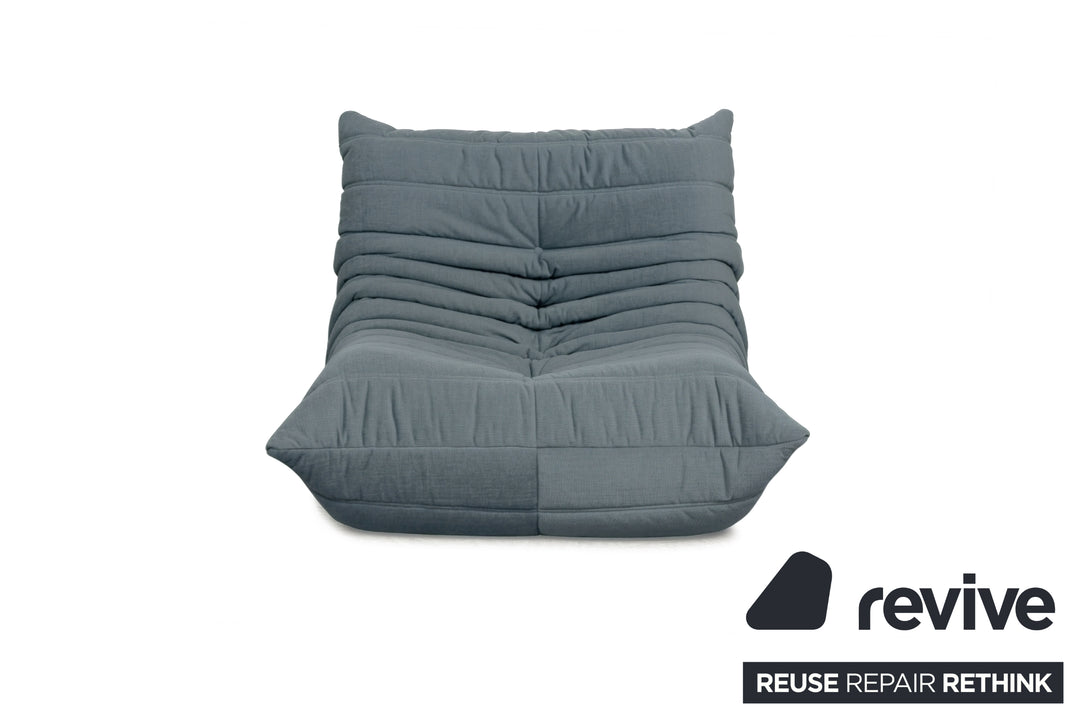 Ligne Roset Stoff Togo Sessel Neubezug Taubenblau
