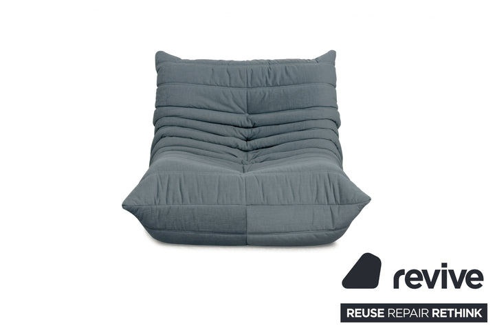 Ligne Roset Stoff Togo Sessel Neubezug Taubenblau