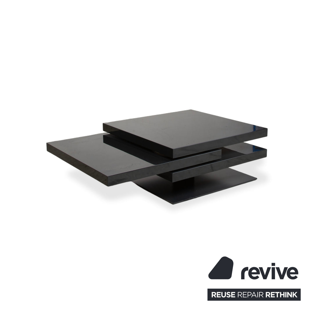 Ligne Roset Strates Holz Glas Couchtisch Schwarz manuelle Funktion