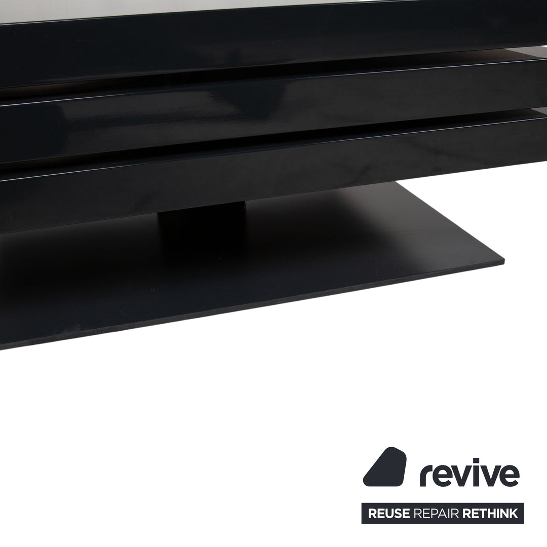Ligne Roset Strates Holz Glas Couchtisch Schwarz manuelle Funktion