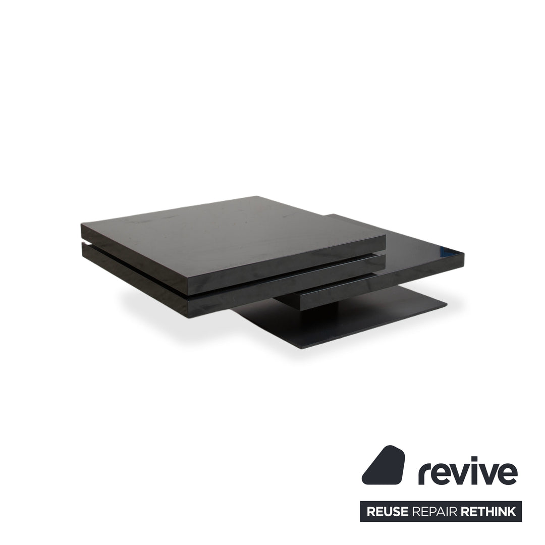 Ligne Roset Strates Holz Glas Couchtisch Schwarz manuelle Funktion
