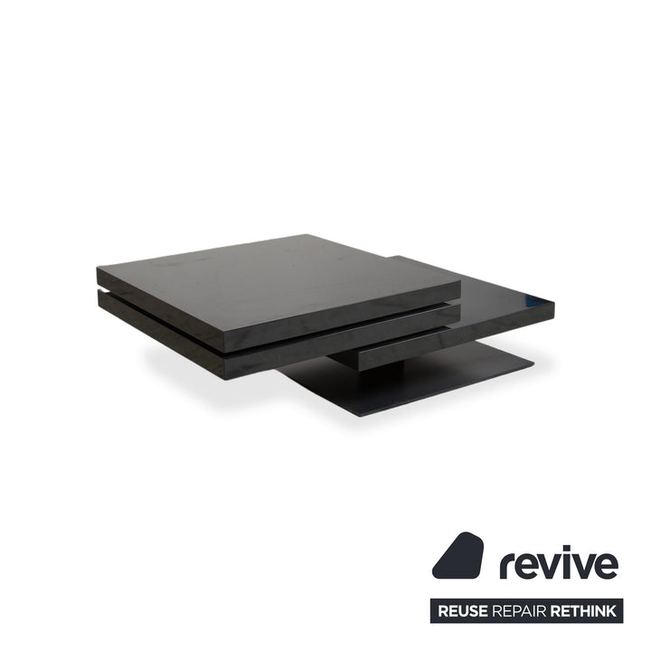 Ligne Roset Strates Holz Glas Couchtisch Schwarz manuelle Funktion