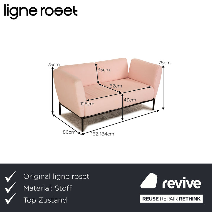 ligne roset TED Stoff Zweisitzer Pink Sofa Couch Funktion