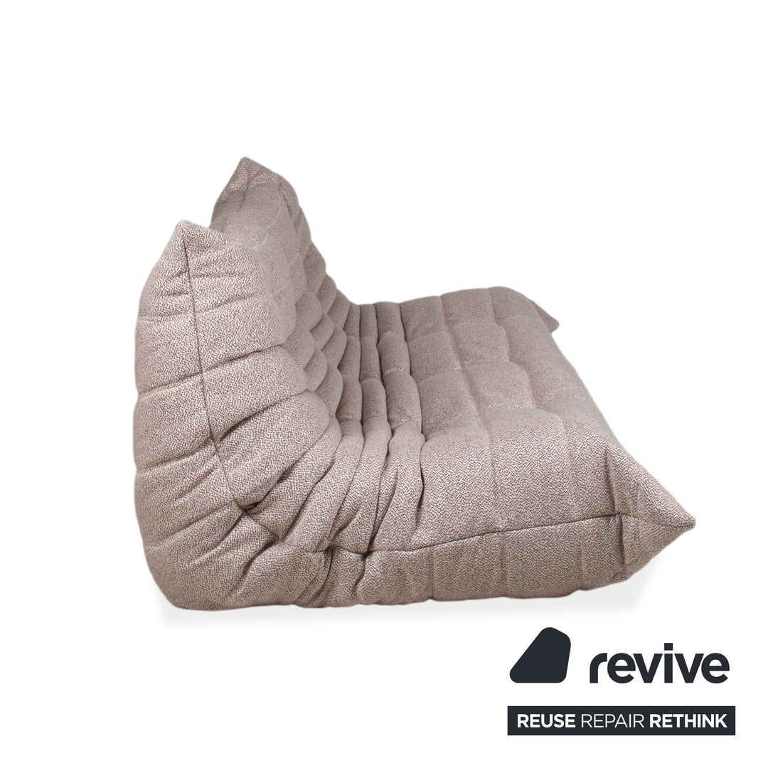 Ligne Roset Togo Dreisitzer Creme Grau Taupe Neubezug