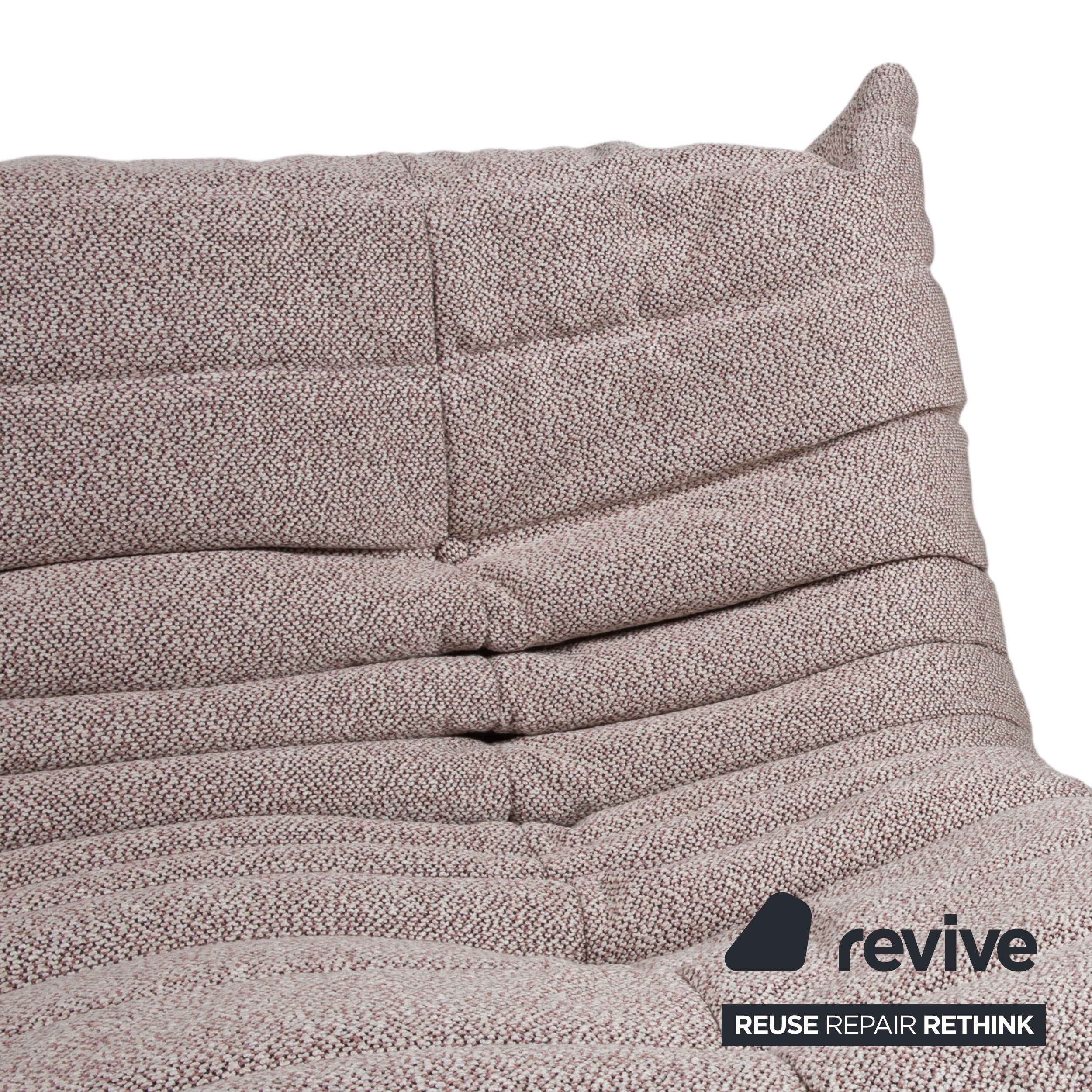 Ligne Roset Togo Dreisitzer Creme Grau Taupe