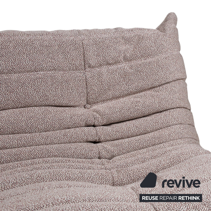 Ligne Roset Togo Dreisitzer Creme Grau Taupe Neubezug