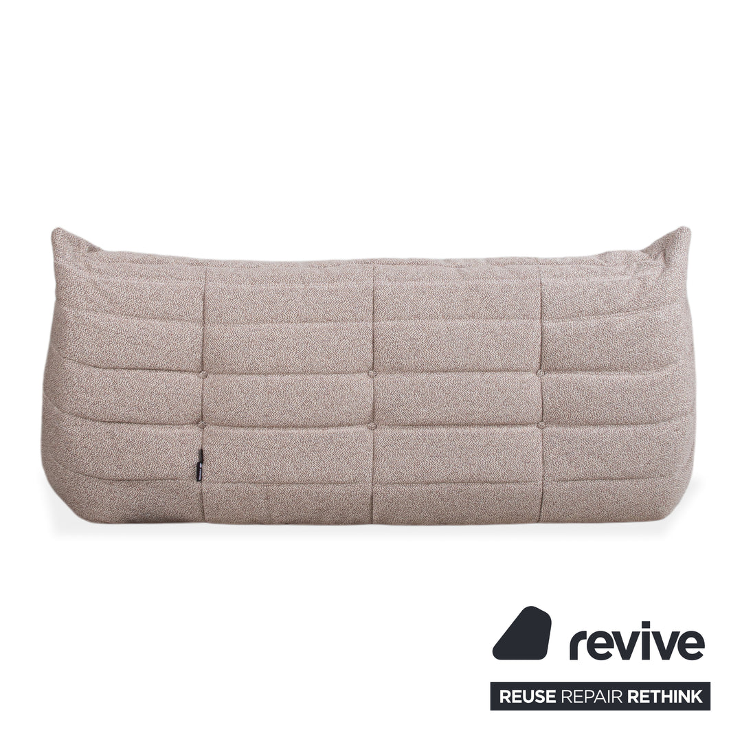 Ligne Roset Togo Dreisitzer Creme Grau Taupe