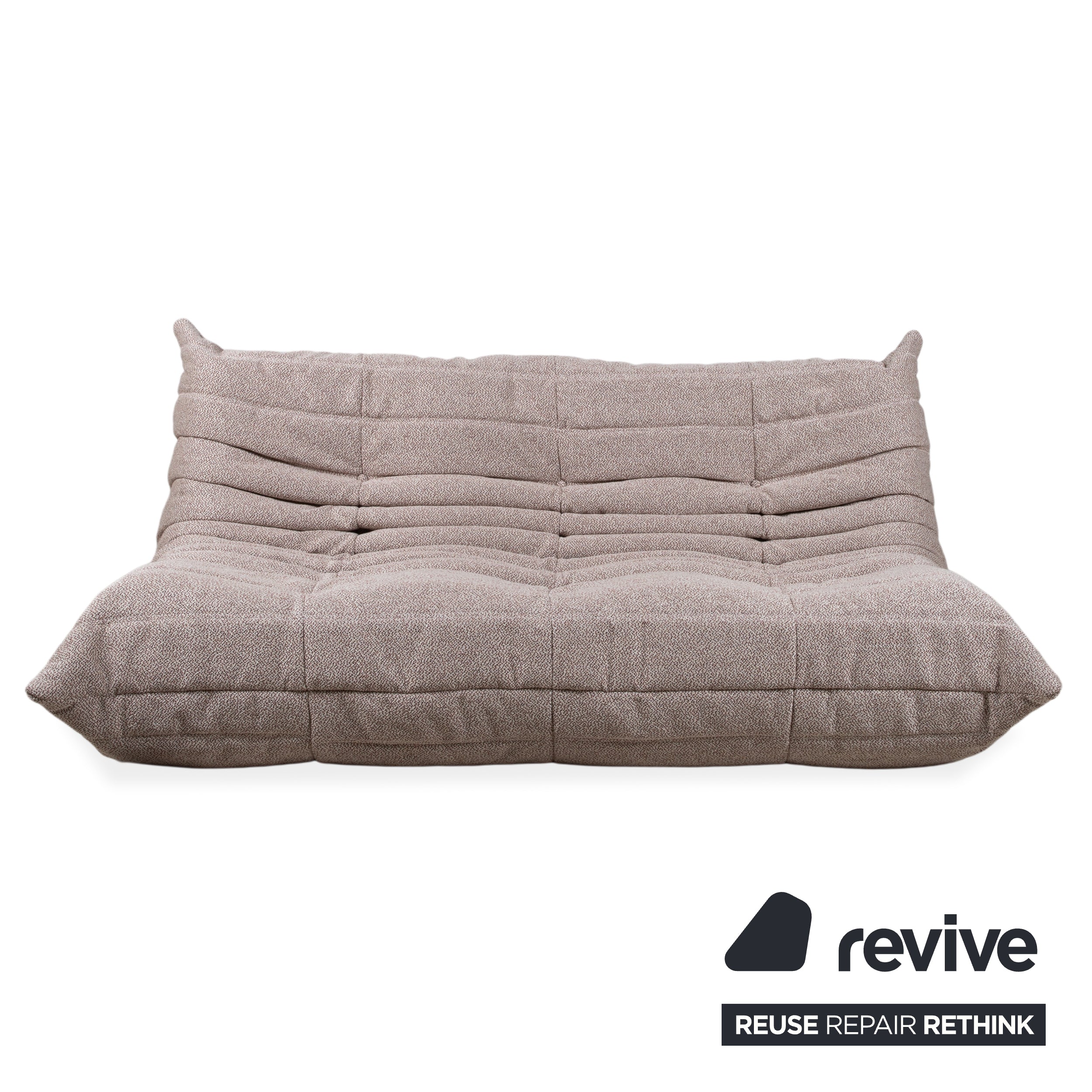 Ligne Roset Togo Dreisitzer Creme Grau Taupe