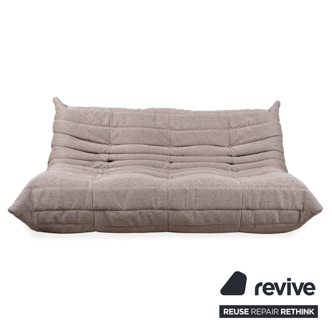 Ligne Roset Togo Dreisitzer Creme Grau Taupe