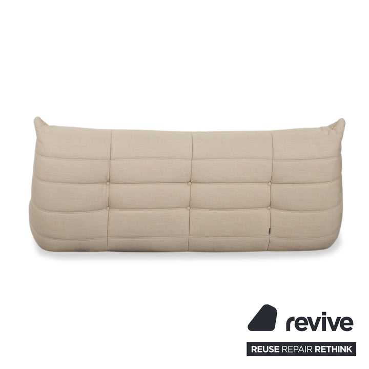 Ligne Roset Togo Dreisitzer Sofa Couch Stoff Beige Taupe Neubezug