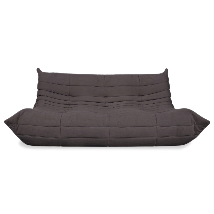 Ligne Roset Togo Dreisitzer Sofa Couch Stoff Dunkelgrau Neubezug