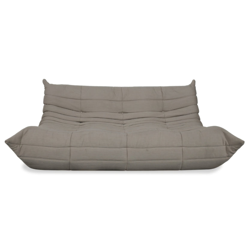 Ligne Roset Togo Dreisitzer Sofa Couch Stoff Grau Neubezug