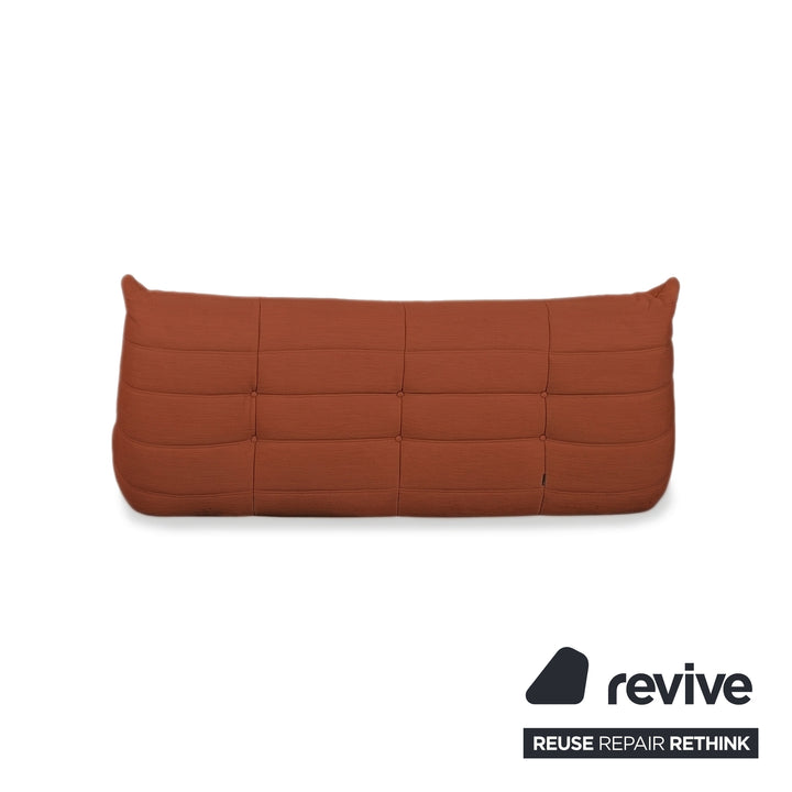 Ligne Roset Togo Dreisitzer Sofa Couch Stoff Orange Braun Neubezug
