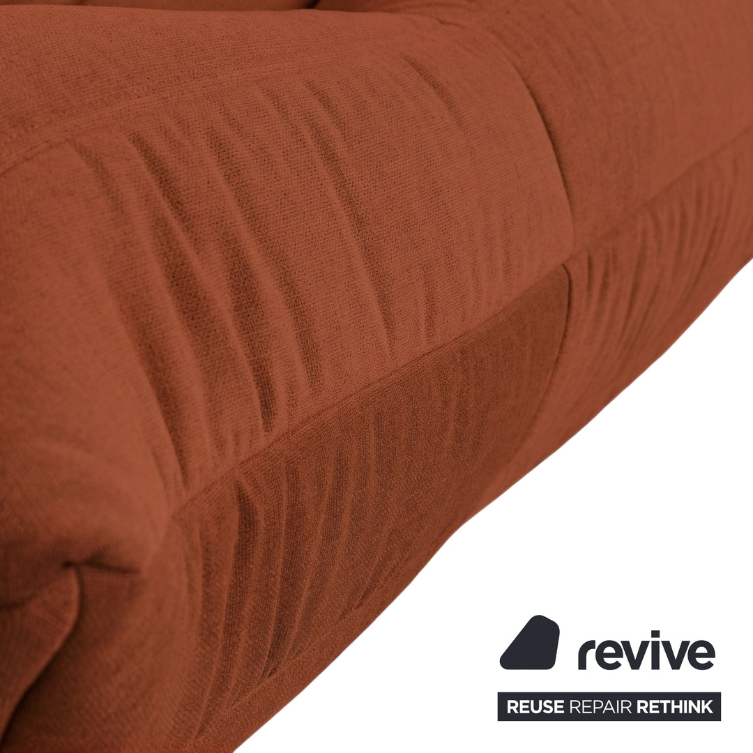 Ligne Roset Togo Dreisitzer Sofa Couch Stoff Orange Braun Neubezug