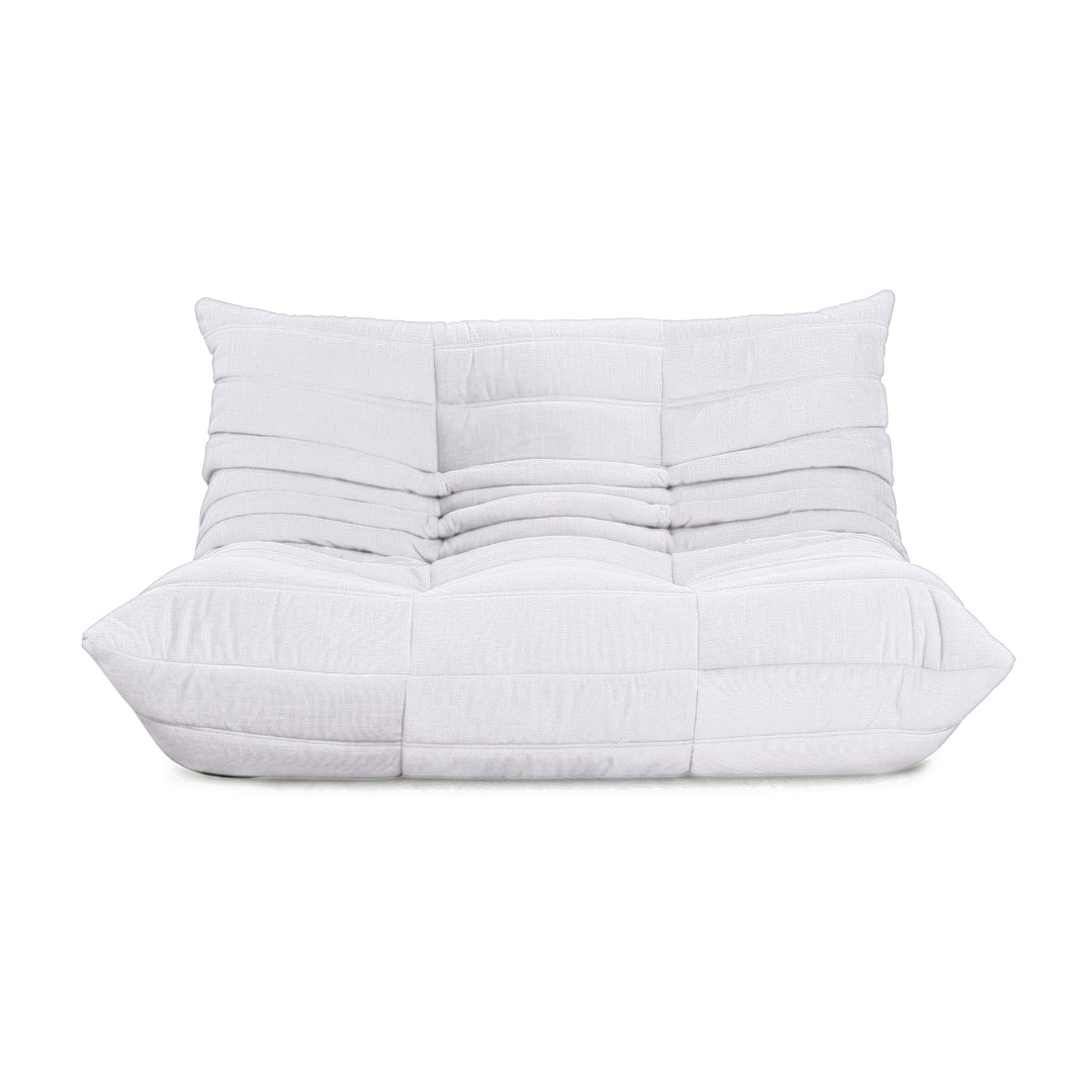 Ligne Roset Togo canapé trois places tissu blanc nouvelle housse