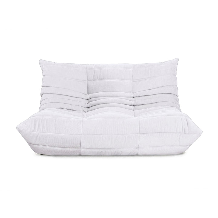 Ligne Roset Togo canapé trois places tissu blanc nouvelle housse