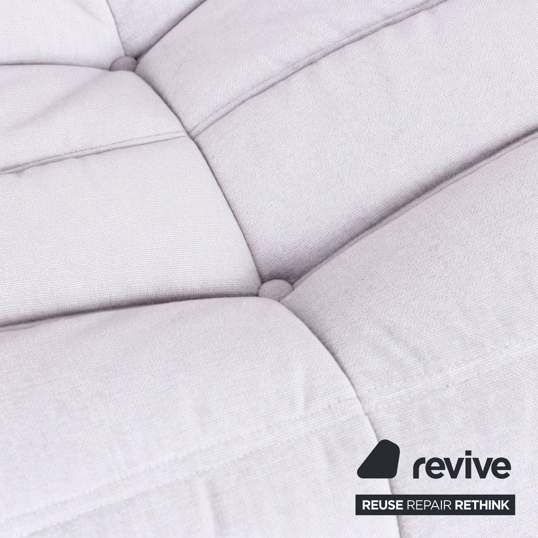 Ligne Roset Togo canapé trois places tissu blanc nouvelle housse