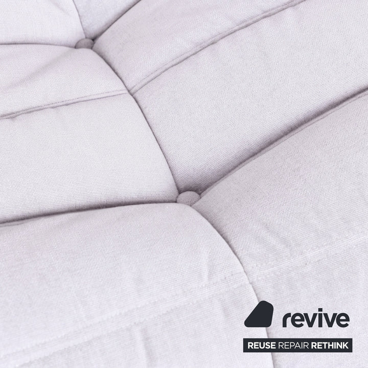 Ligne Roset Togo canapé trois places tissu blanc nouvelle housse