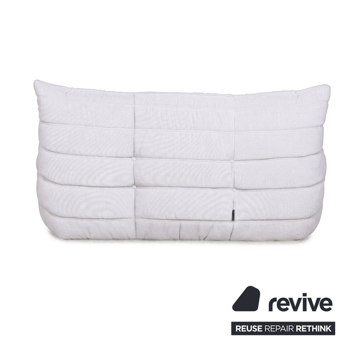 Ligne Roset Togo canapé trois places tissu blanc nouvelle housse