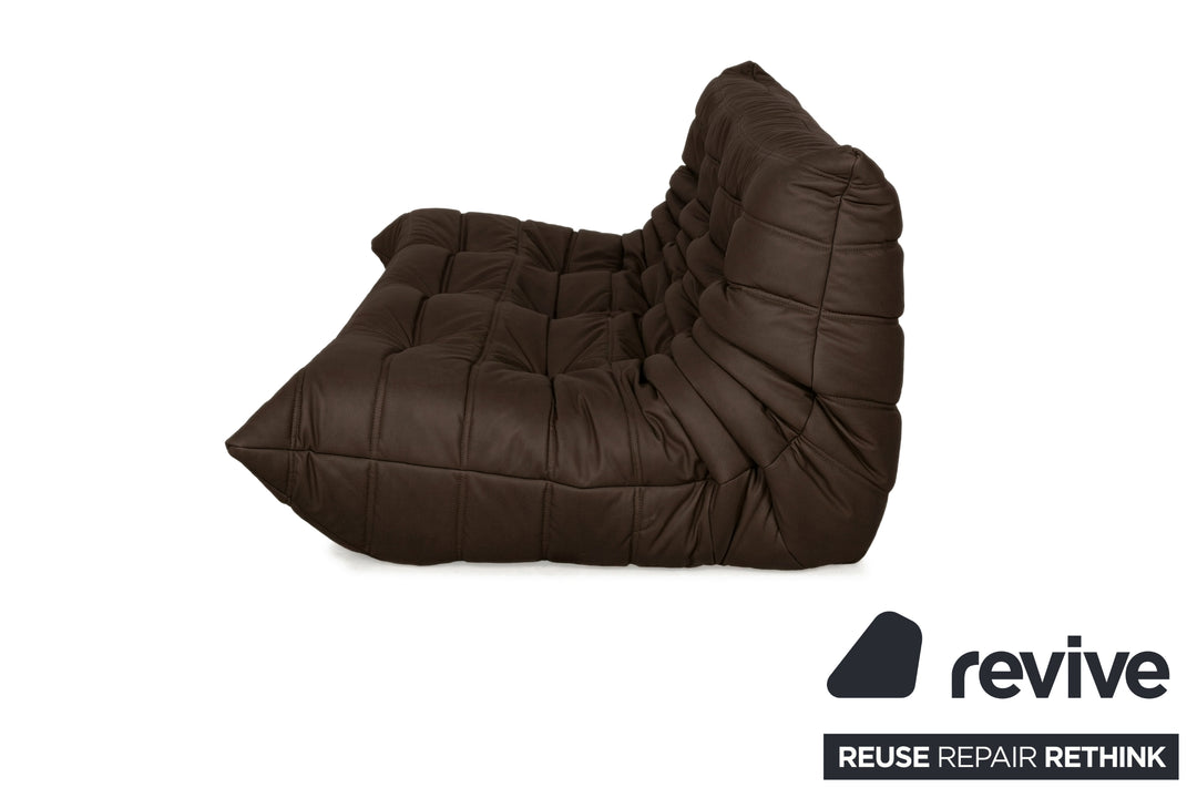 Ligne Roset Togo Dreisitzer Sofa Stoff Braun Dunkelbraun Couch Neubezug