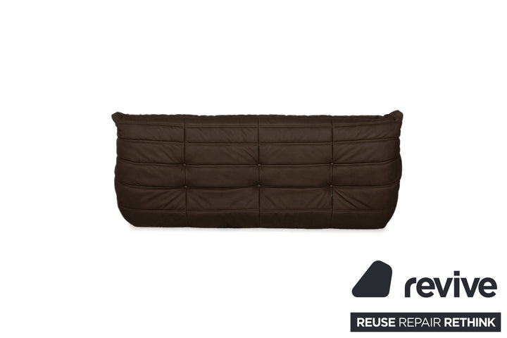 Ligne Roset Togo Dreisitzer Sofa Stoff Braun Dunkelbraun Couch Neubezug