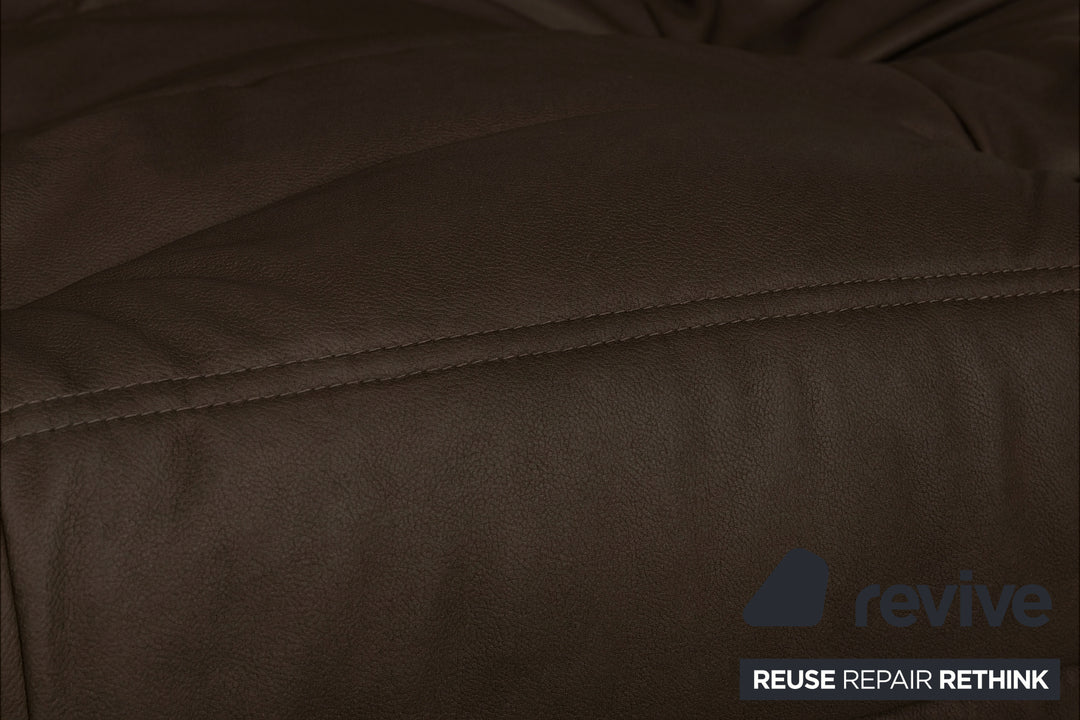 Ligne Roset Togo Dreisitzer Sofa Stoff Braun Dunkelbraun Couch Neubezug